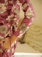 Floral Printed Shirt Collar Co-ord Set - SanskrutiHomes 