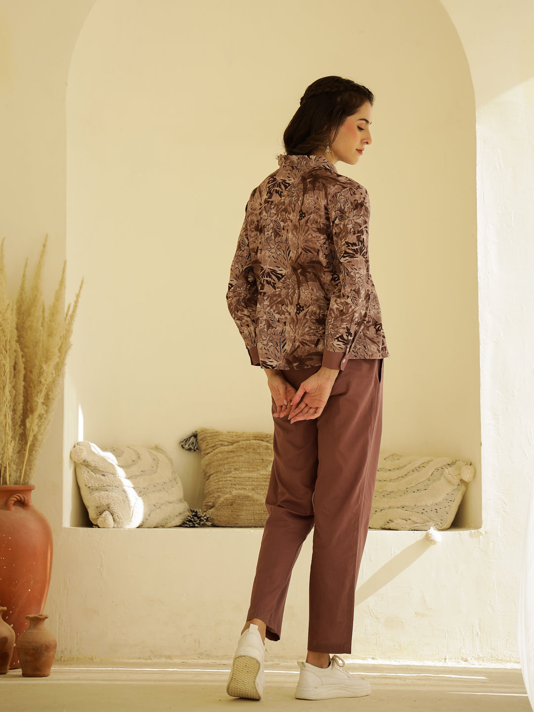 Floral Printed Co-ords Set for Women - SanskrutiHomes 