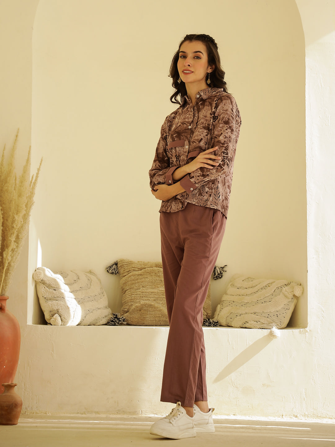 Floral Printed Co-ords Set for Women - SanskrutiHomes 