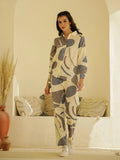 Beige Color Printed Cotton Co-ords Set - SanskrutiHomes 