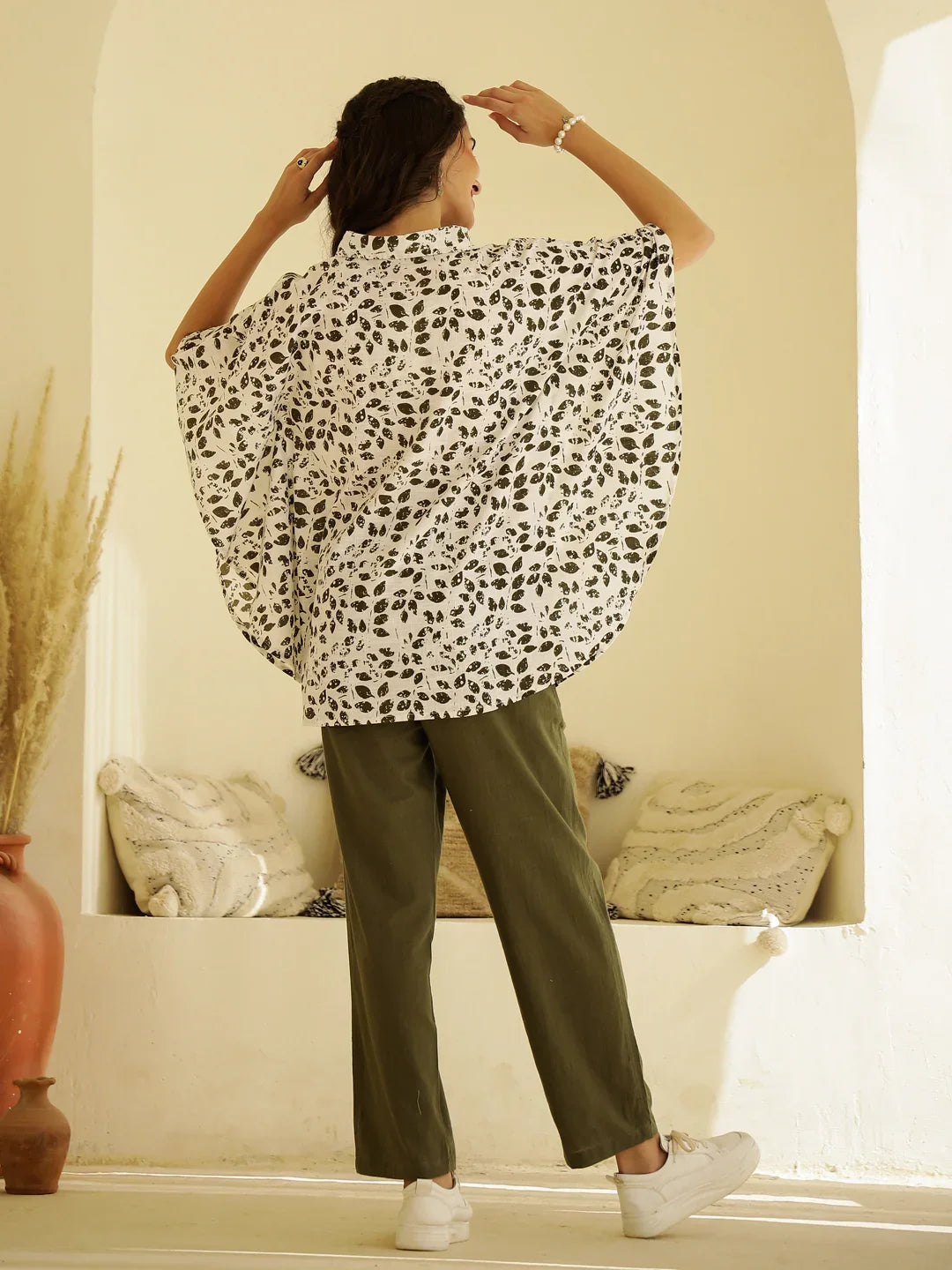 Leaf Printed Co-ords Set for Women - SanskrutiHomes 