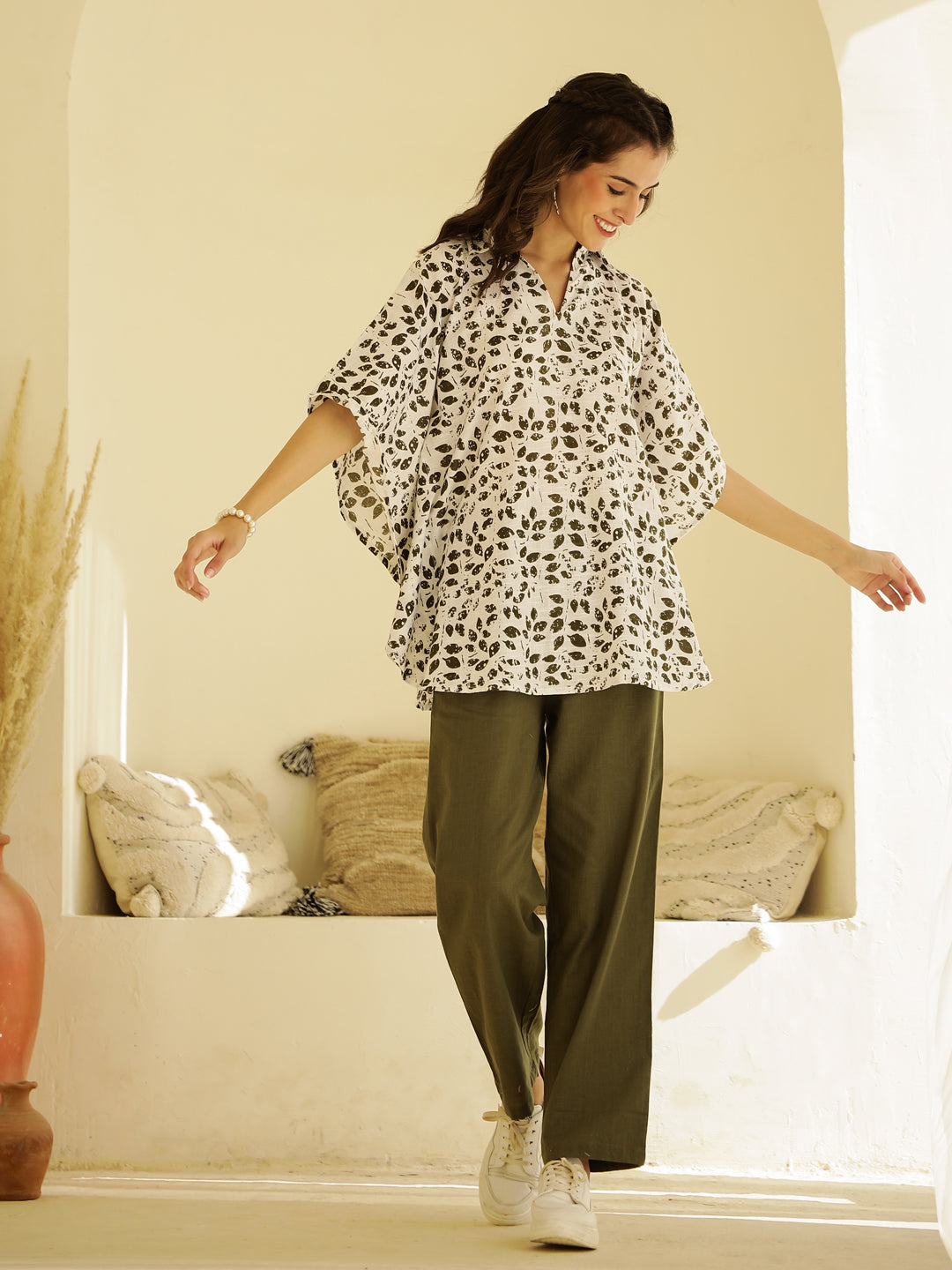 Leaf Printed Co-Ords Set For Women