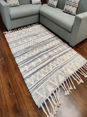 Hand-weaved 100% Cotton Rug - SanskrutiHomes 