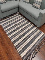 Hand-weaved 100% Cotton Rug with set of 2 Cushion Covers - SanskrutiHomes 