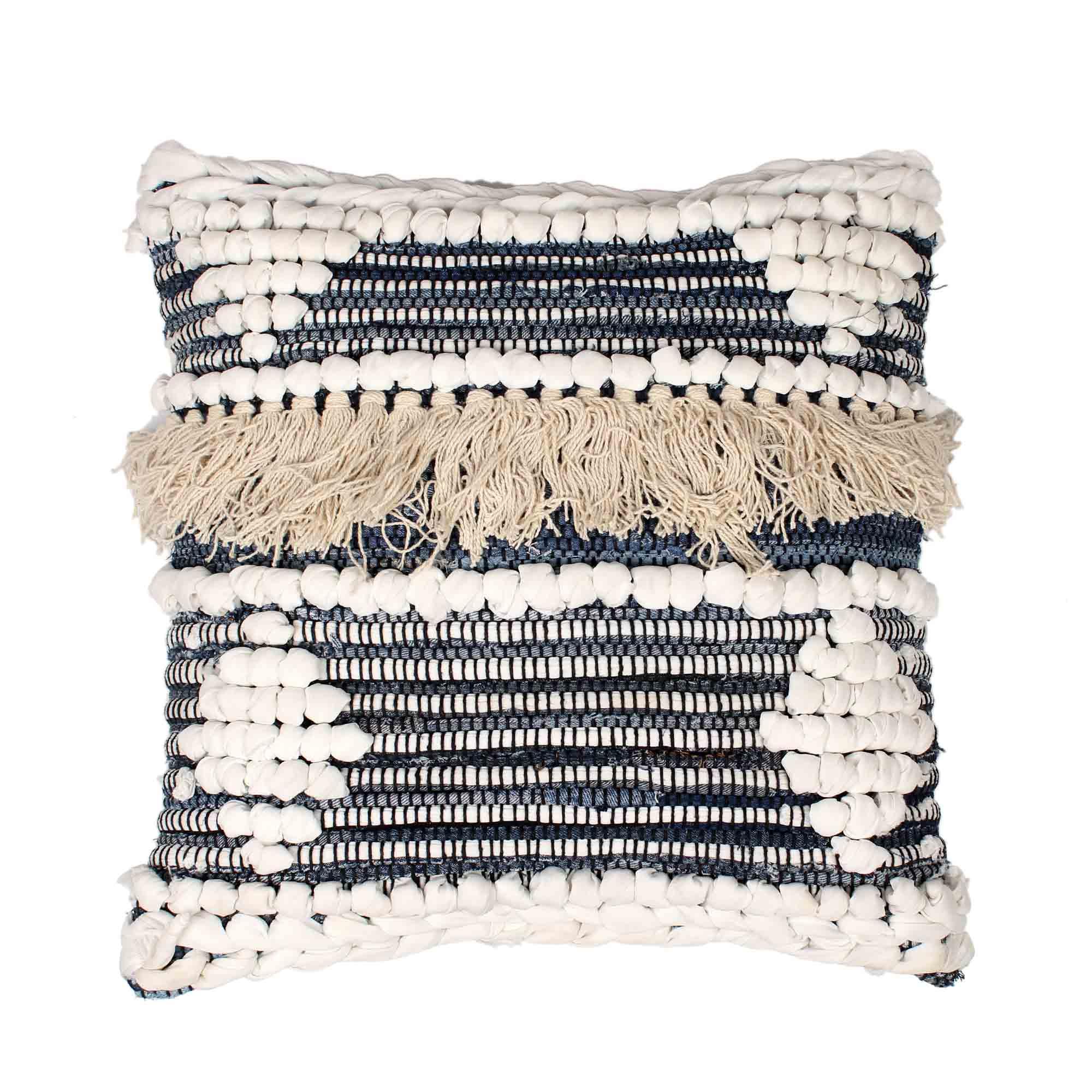 Hand-made Cotton woven Cushion Covers - SanskrutiHomes 