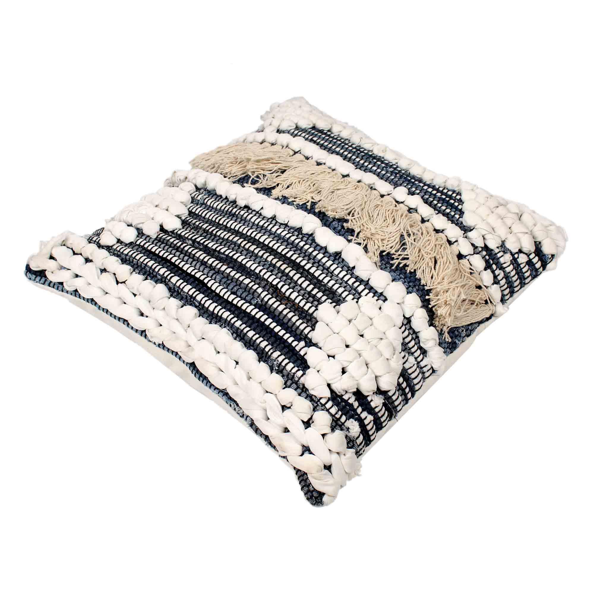 Hand-made Cotton woven Cushion Covers - SanskrutiHomes 