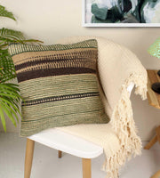 Designer Hand-made Jute Cushion Cover - SanskrutiHomes 