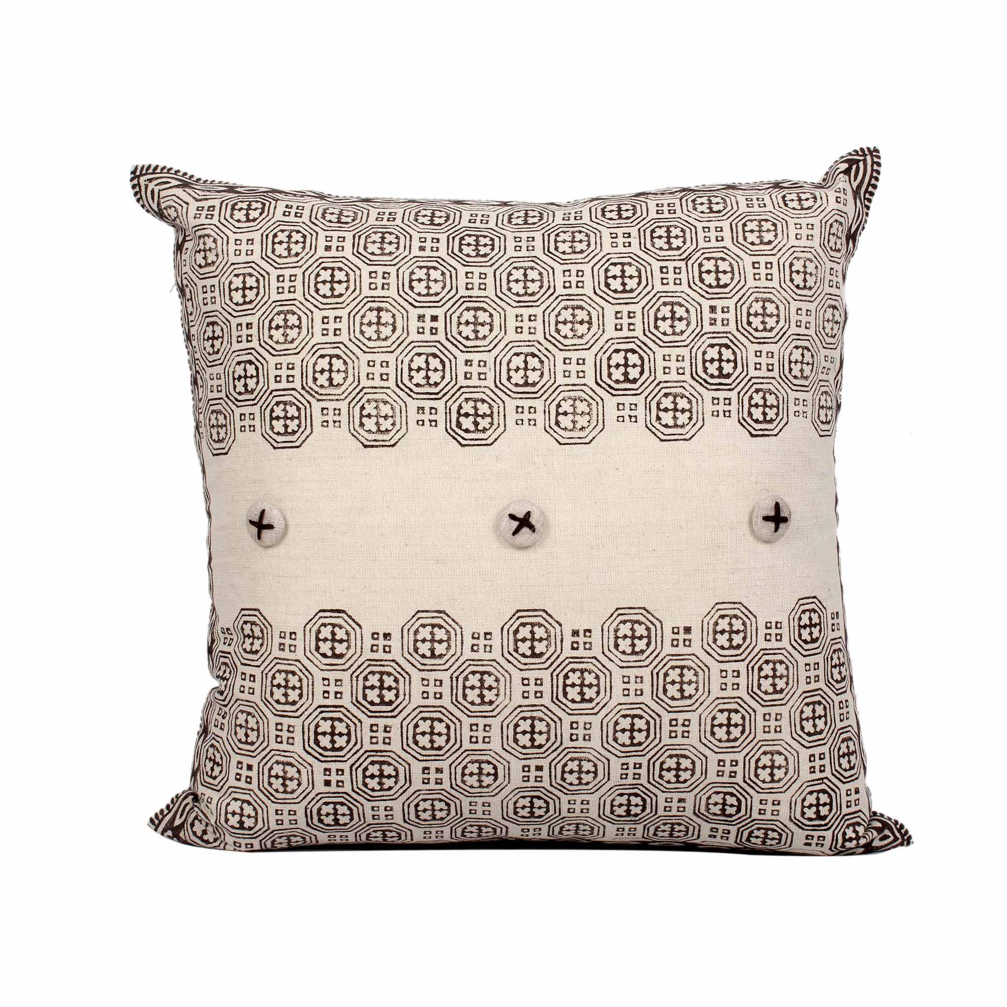 Hand-made blockprint Cotton Cushion Covers - SanskrutiHomes 