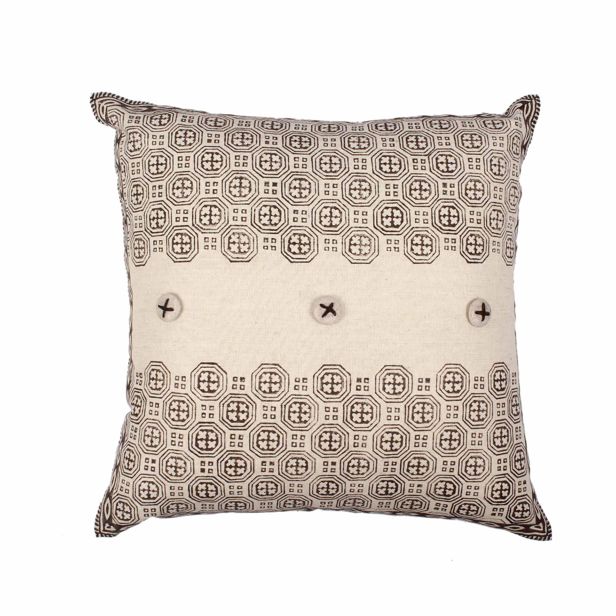 Hand-made blockprint Cotton Cushion Covers - SanskrutiHomes 