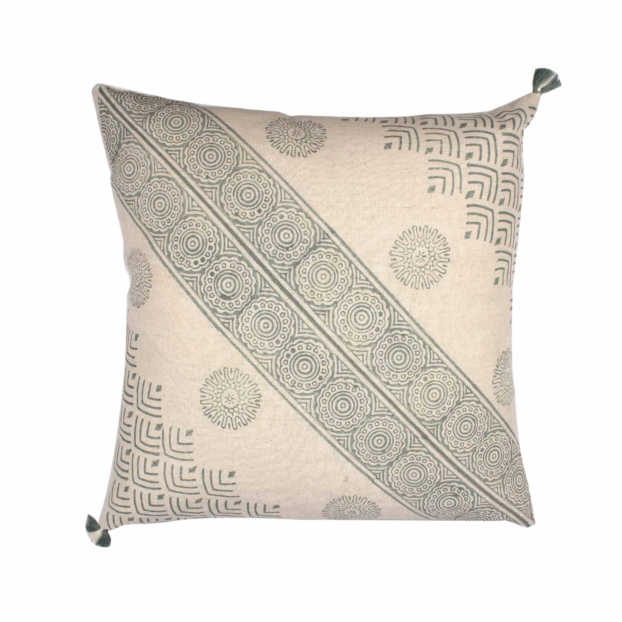 Hand-made blockprint Cotton Cushion Covers - SanskrutiHomes 