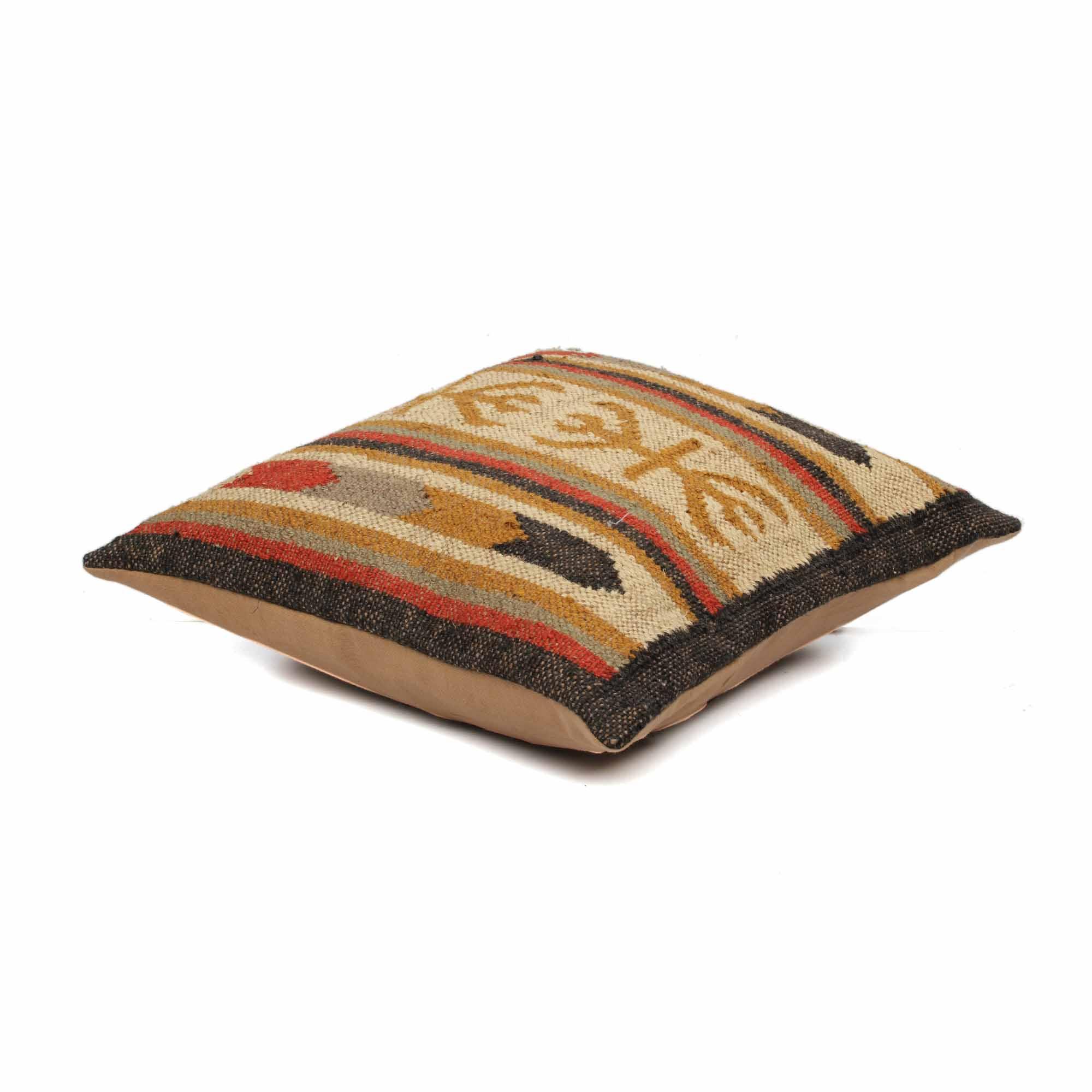 Designer Hand-made Jute Cushion Cover - SanskrutiHomes 