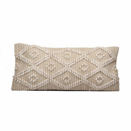 Hand-made Cotton Off-White Pillow Cover - SanskrutiHomes 