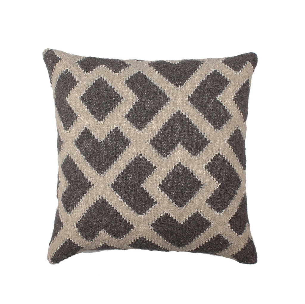 Grey 100% Jute Cushion Covers. - SanskrutiHomes 