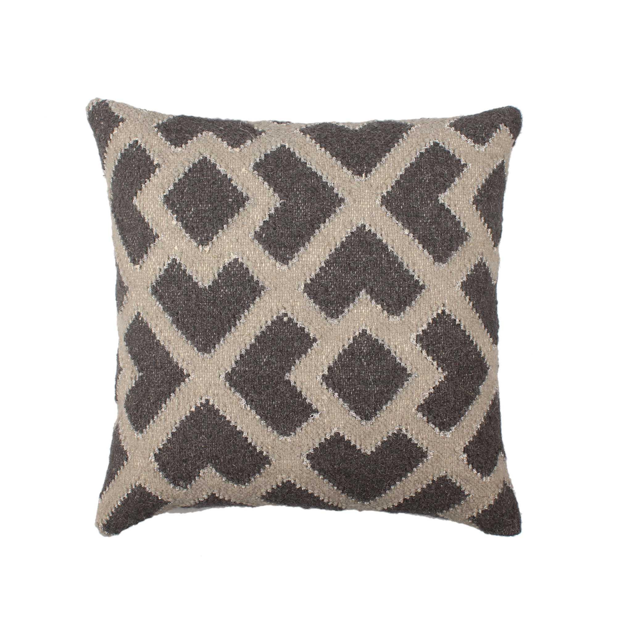 Grey 100% Jute Cushion Covers. - SanskrutiHomes 