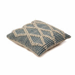 Hand-made Cotton Teal Cushion Cover - SanskrutiHomes 