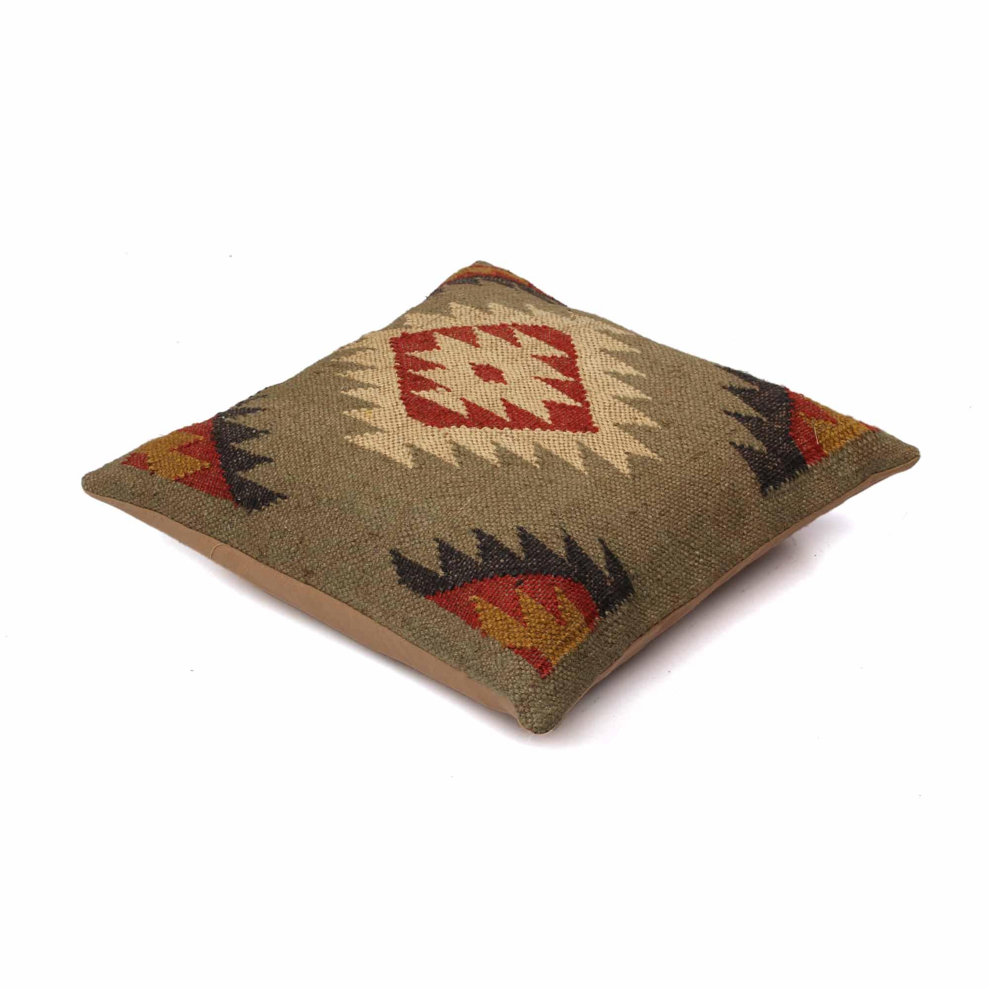 Ikhats Set of 3 Jute Multicolor Cushion Cover - SanskrutiHomes 