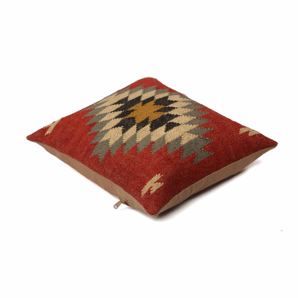 Hand-made Jute Multicolor Cushion Cover - SanskrutiHomes 