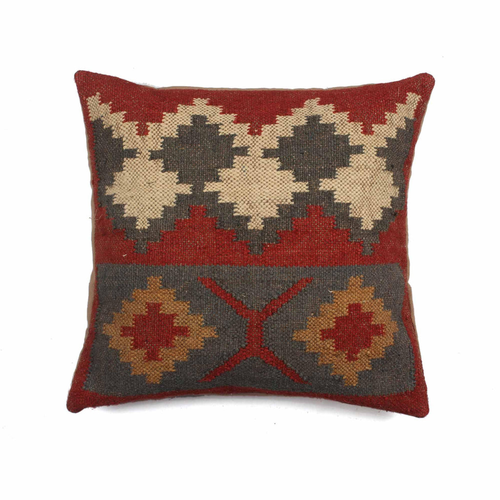 Ikhats Set of 3 Jute Multicolor Cushion Cover - SanskrutiHomes 