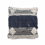 Hand-made Cotton Blue Cushion Cover - SanskrutiHomes 