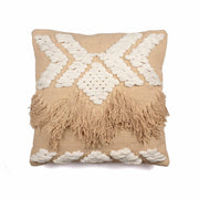 Hand-made Cotton Beige Cushion Cover - SanskrutiHomes 