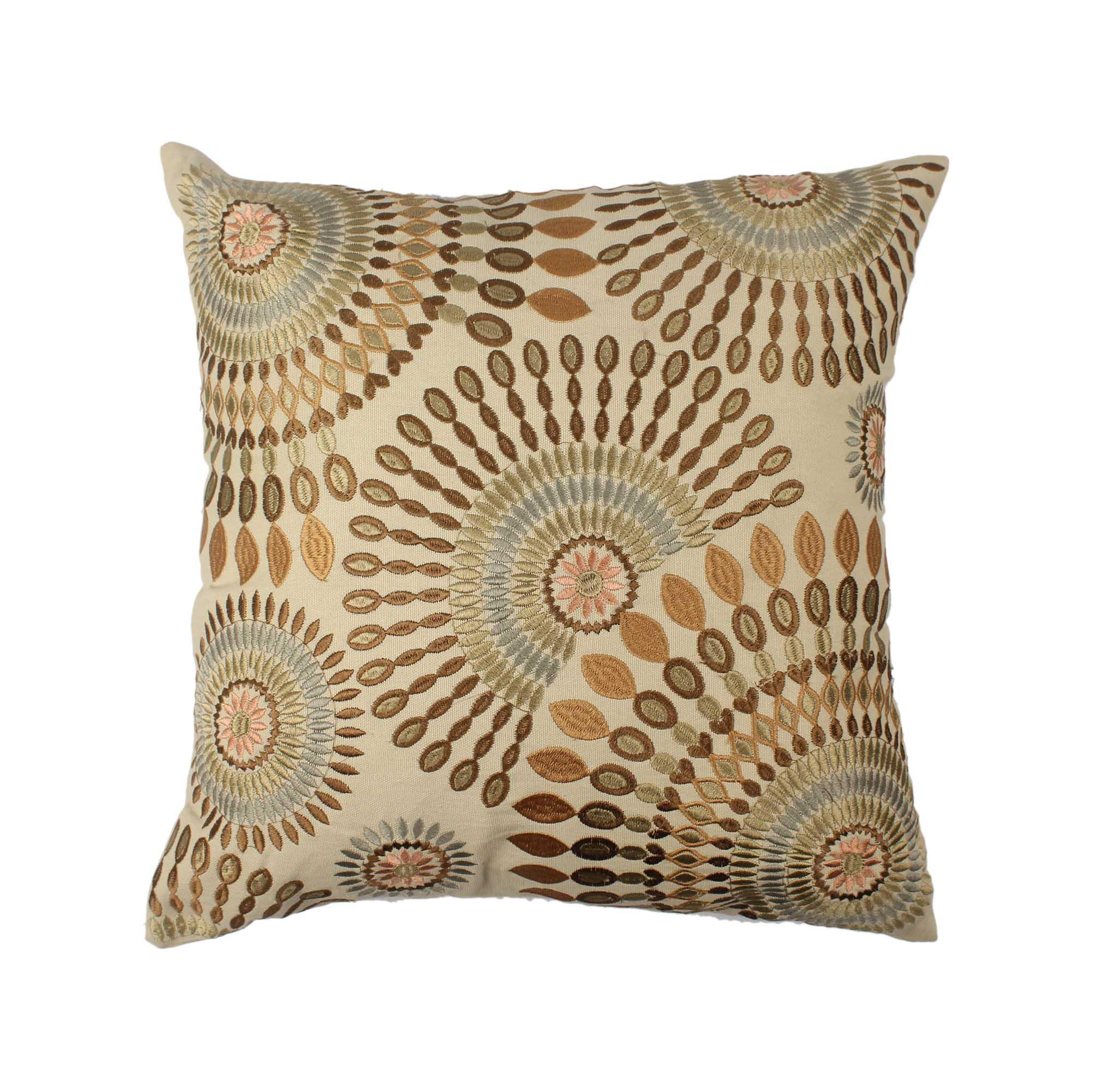 Embroidered Cotton Multicolor Cushion Cover - SanskrutiHomes 