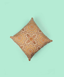 Multi-Color Embroidered Cotton Cushion Cover