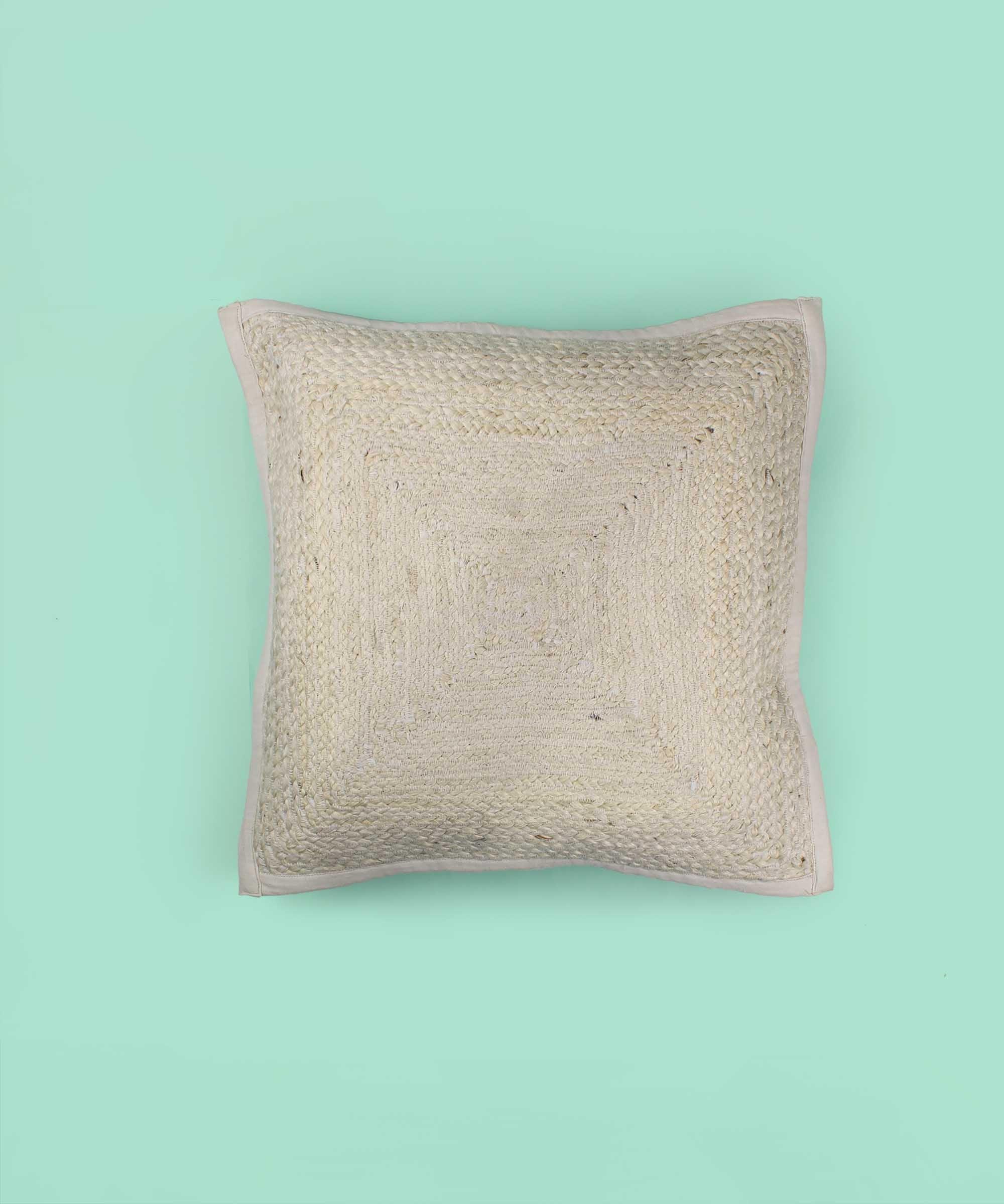 Natural 100% Jute Cushion Covers.(set of 2 ) - SanskrutiHomes 