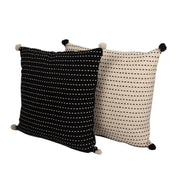 Black Kasha Set of 3 Cushion Covers - SanskrutiHomes 