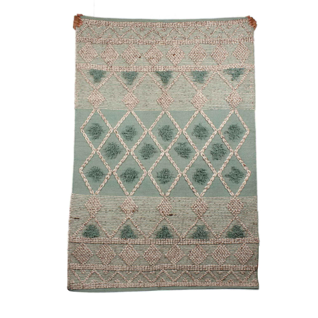 Hand-weaved 100% Cotton Multi-color Rug - SanskrutiHomes 