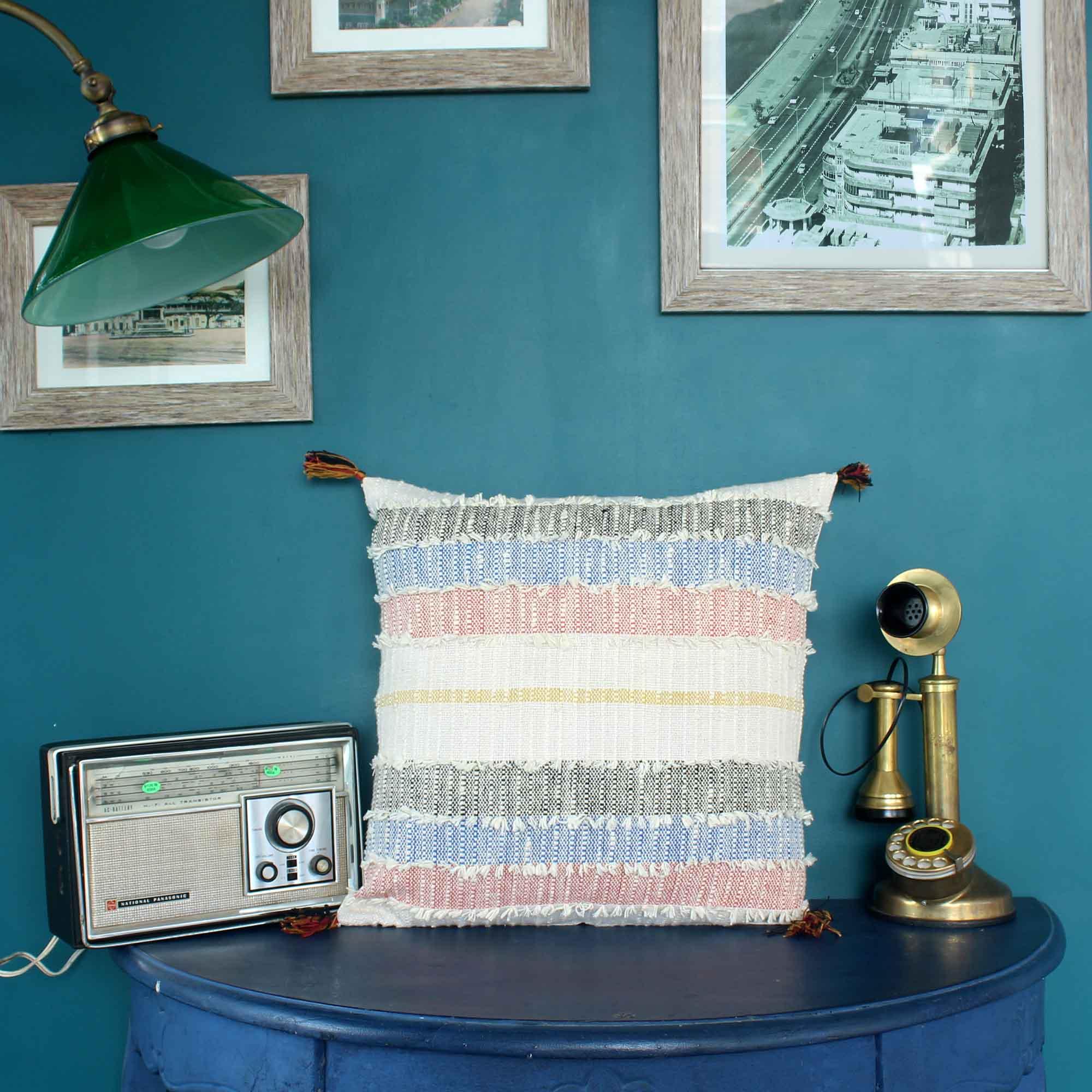 Multicolour 100% Cotton Cushion Covers. - SanskrutiHomes 