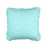 Turquoise Hand-made Pure Cotton Cushion Cover - SanskrutiHomes 