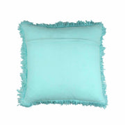 Turquoise Hand-made Pure Cotton Cushion Cover - SanskrutiHomes 