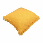 Yellow Ruffles Hand-made Pure Cotton Cushion Cover - SanskrutiHomes 