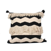 Black Kasha Set of 3 Cushion Covers - SanskrutiHomes 