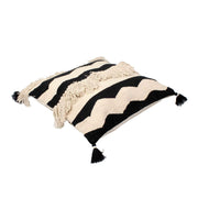 Black Kasha Set of 3 Cushion Covers - SanskrutiHomes 