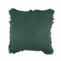 Bottle Green Hand-made Pure Cotton Cushion Cover - SanskrutiHomes 