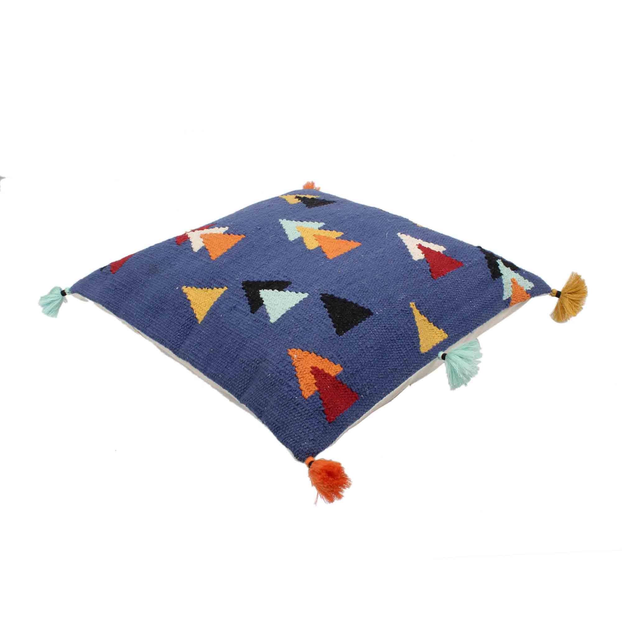 Hand-made Cotton Multicolor Cushion Cover - SanskrutiHomes 