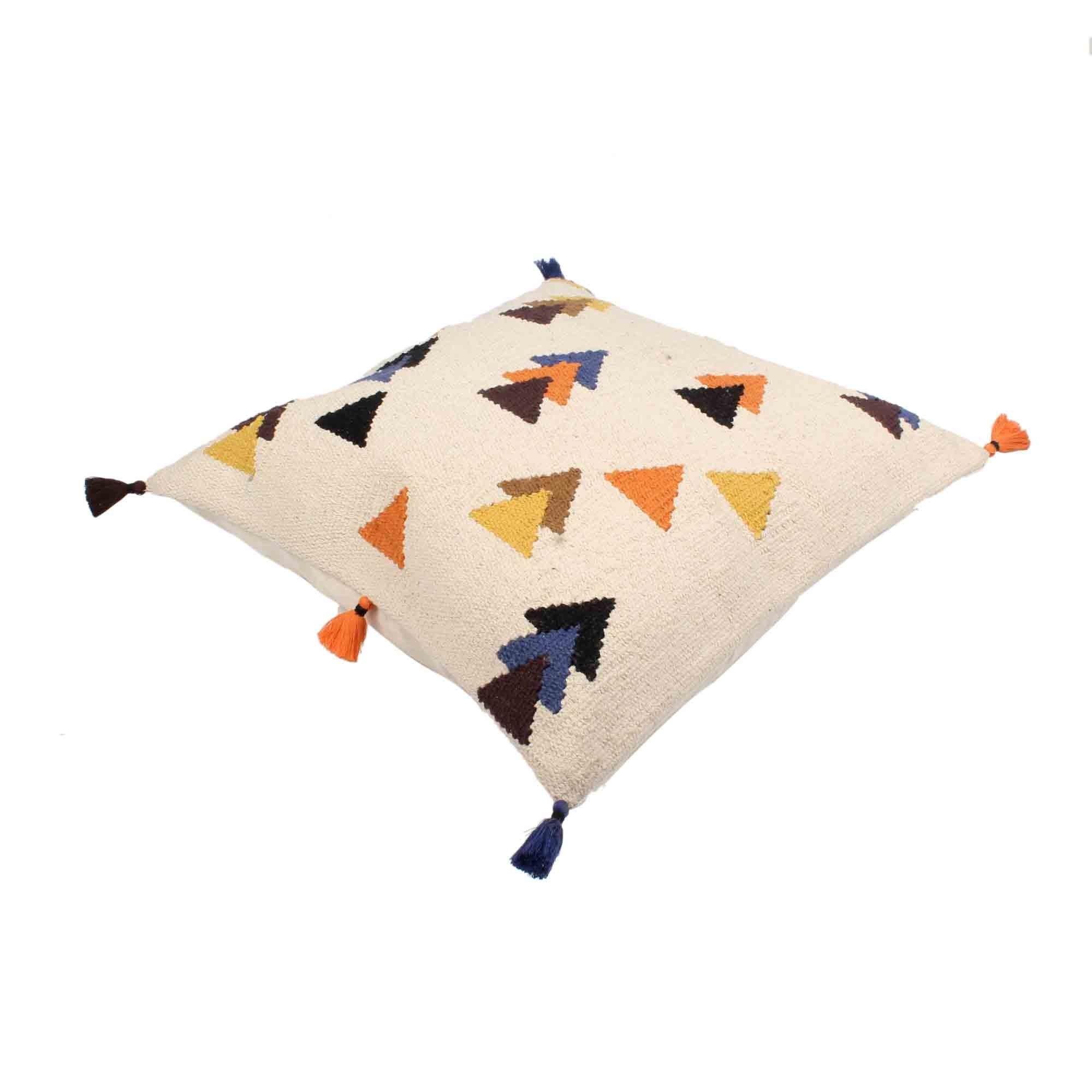 Hand-made Cotton Multicolor Cushion Cover - SanskrutiHomes 