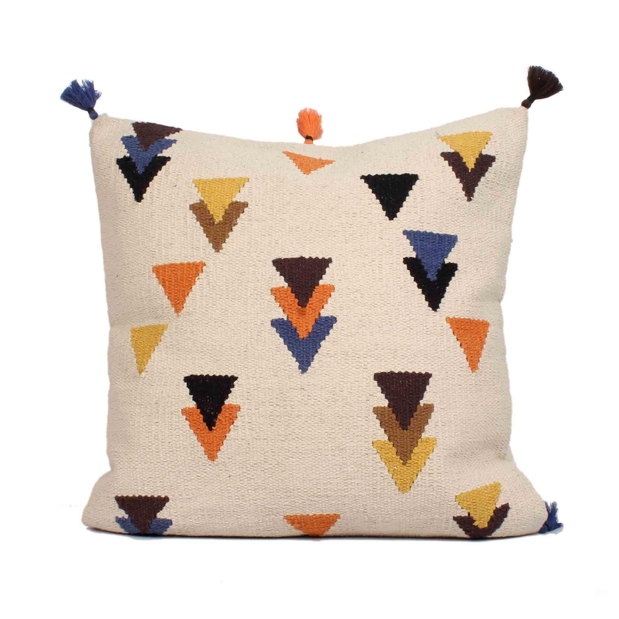 Hand-made Cotton Multicolor Cushion Cover - SanskrutiHomes 