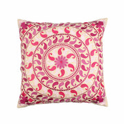 Multi-color Hand-made Cotton Embroidered Cushion Cover - SanskrutiHomes 