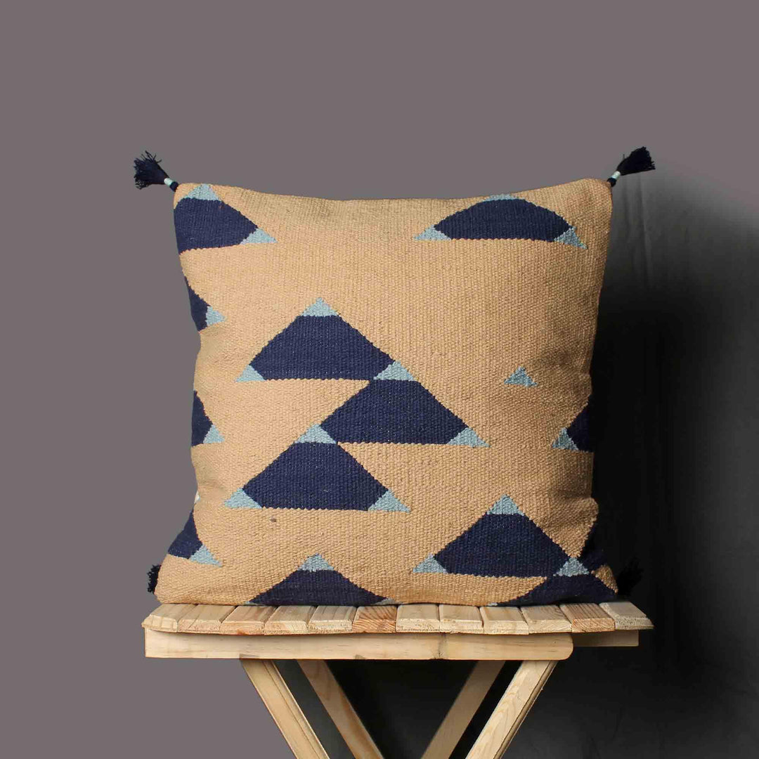 Multicolor Cotton Hand-Made Cushion Cover
