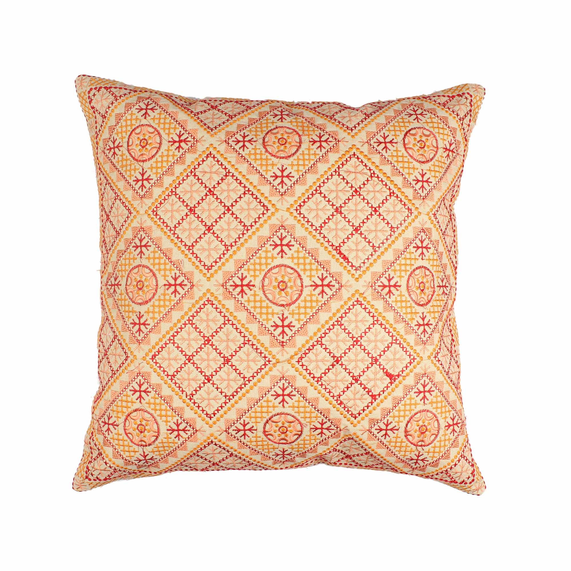 Multi-color Hand-made Cotton Cushion Cover - SanskrutiHomes 
