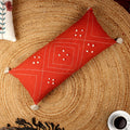 Hand-made Cotton handloom lumbar pillow cover - SanskrutiHomes 
