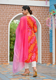 RangDeep Women set Bandhej Tier Dress - SanskrutiHomes 