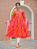RangDeep Women set Bandhej Tier Dress - SanskrutiHomes 