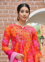 RangDeep Women set Bandhej Tier Dress - SanskrutiHomes 
