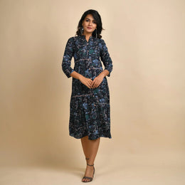 Rangdeep Women Cotton Straight Calf Length Kurti Dress