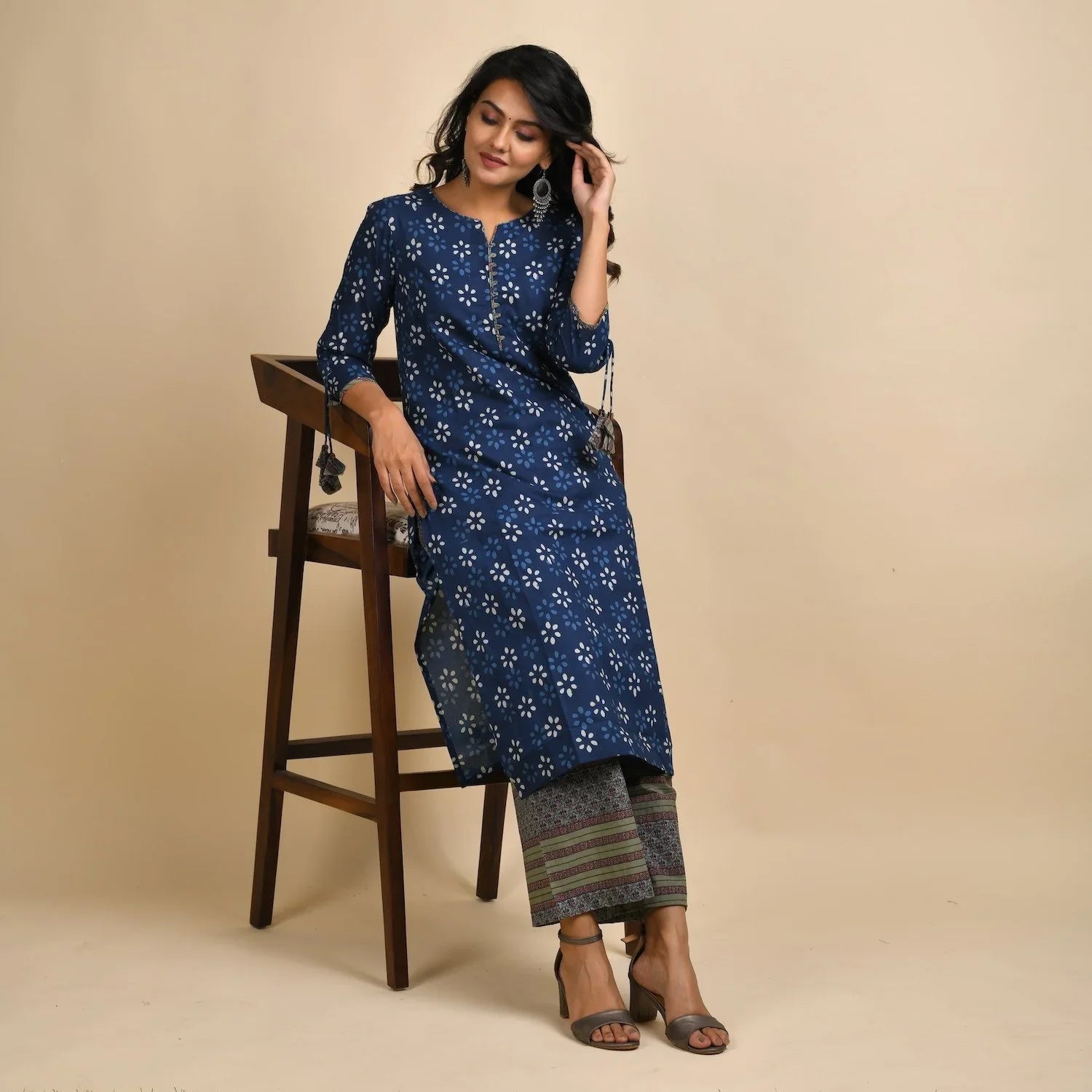 Rang Deep Women Set of Cotton Kurta with Palazzo - SanskrutiHomes 