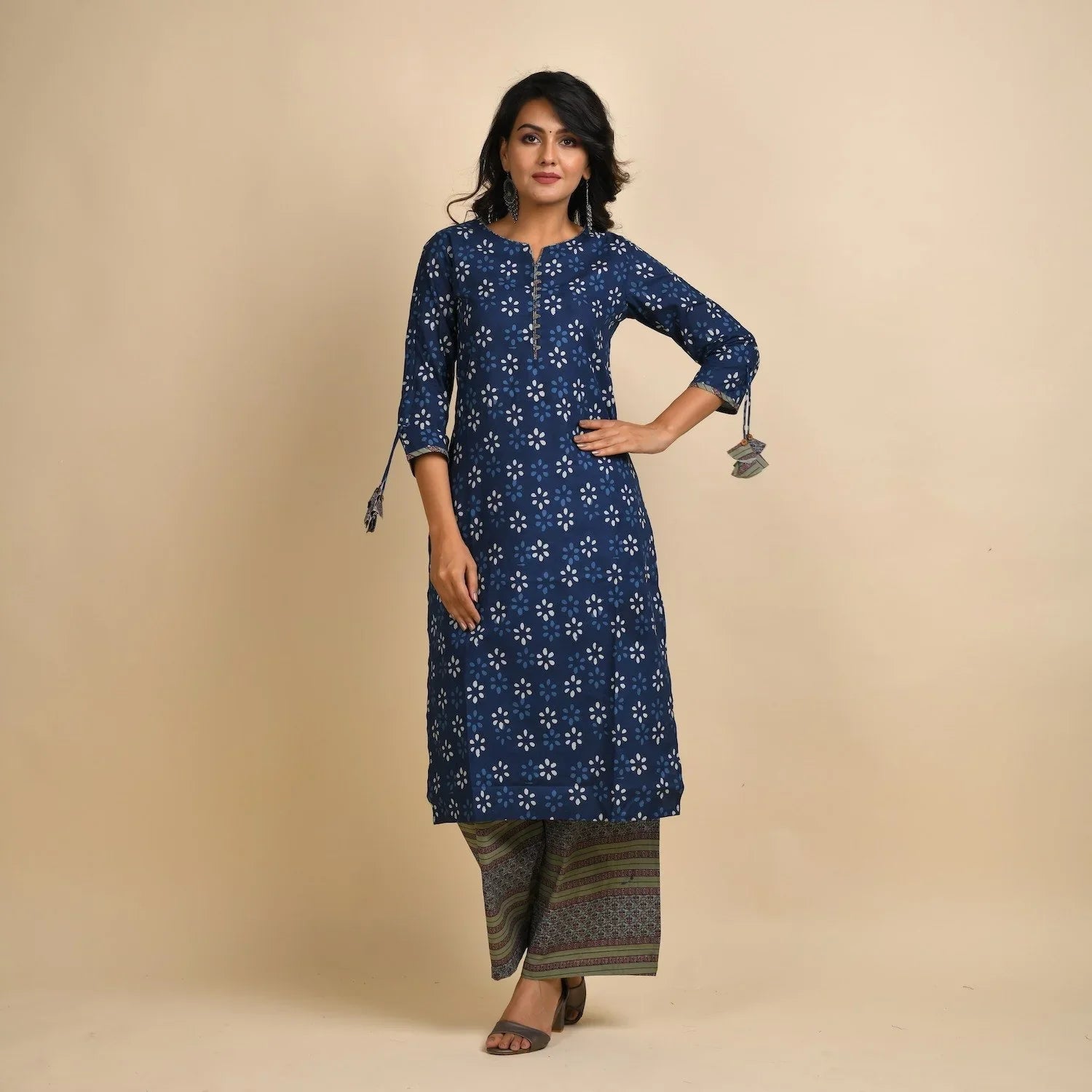 Rang Deep Women Set of Cotton Kurta with Palazzo - SanskrutiHomes 