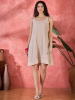 Pink Floral Printed Cotton Dress for Women - SanskrutiHomes 